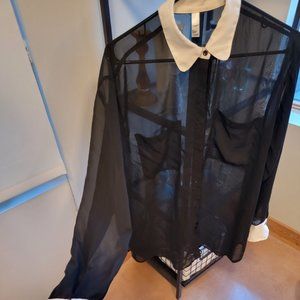 Vintage American Apparel Sheer Oversized Blouse